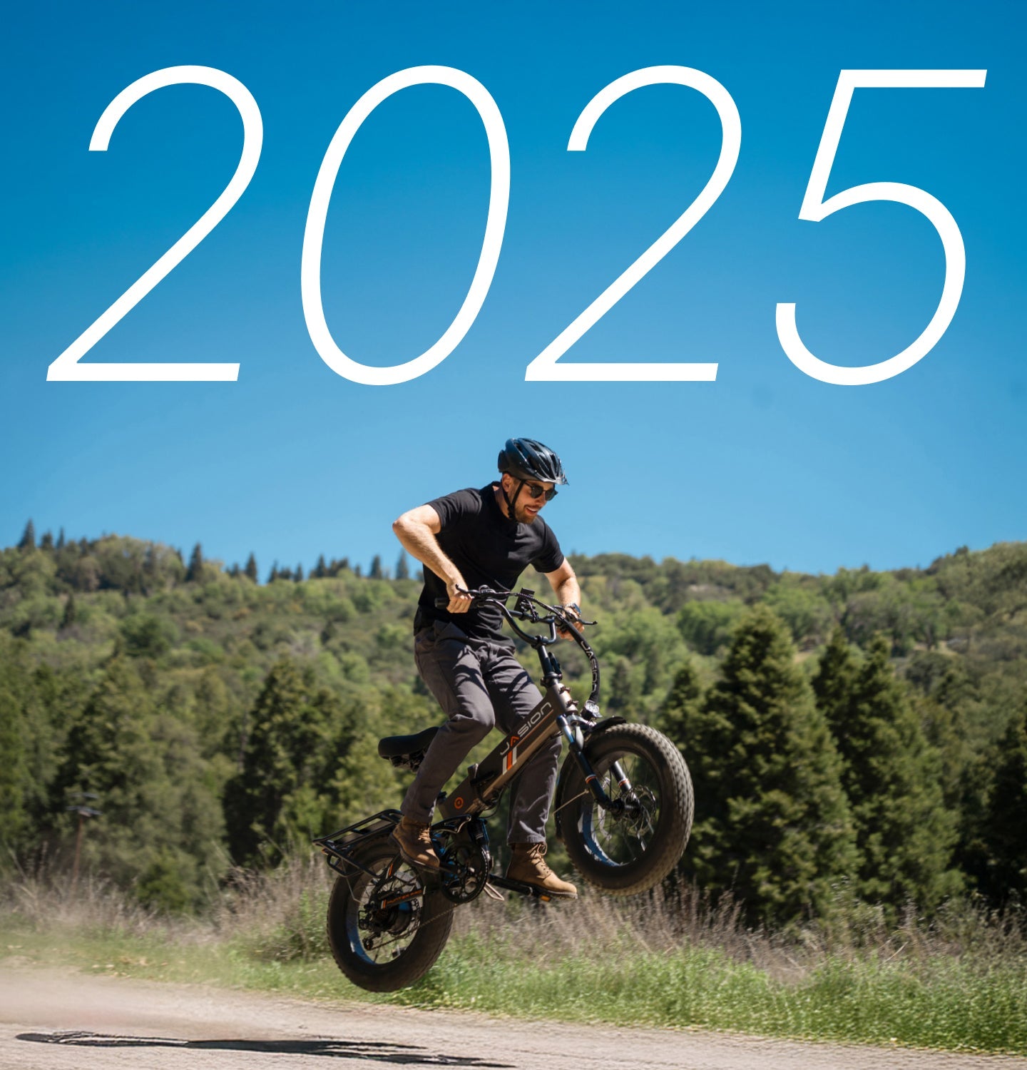 JasionBike Hunter Pro lifting off on a dirt path, 2025